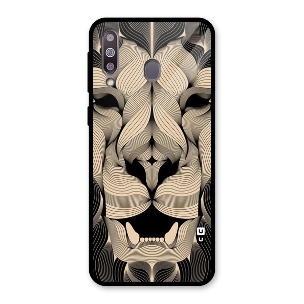 Lion Shape Design Glass Back Case for Galaxy M30