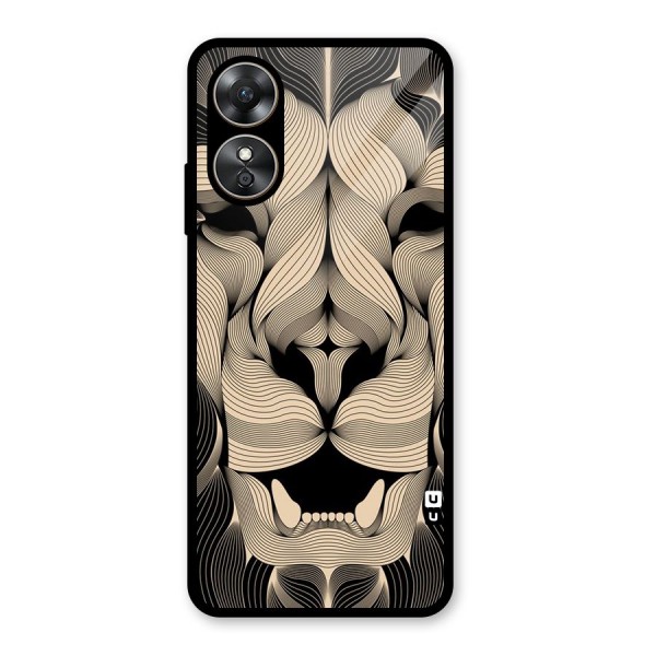 Lion Shape Design Glass Back Case for Oppo A17