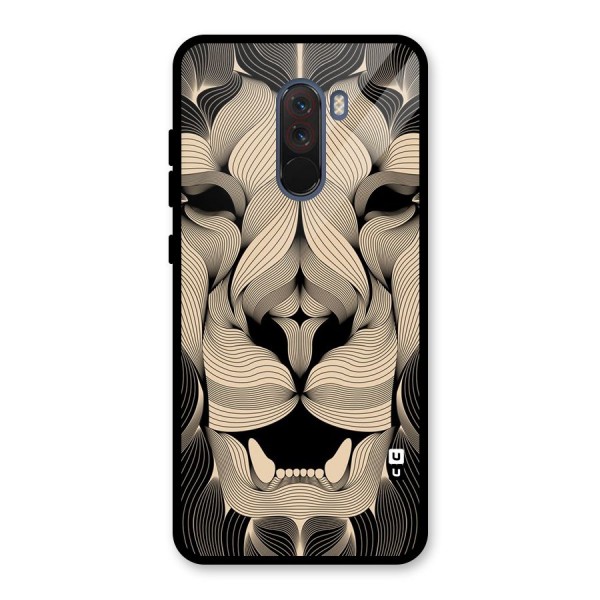 Lion Shape Design Glass Back Case for Poco F1