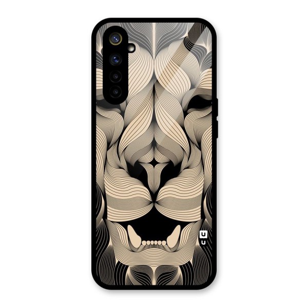 Lion Shape Design Glass Back Case for Realme 6