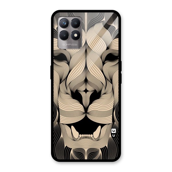 Lion Shape Design Glass Back Case for Realme 8i