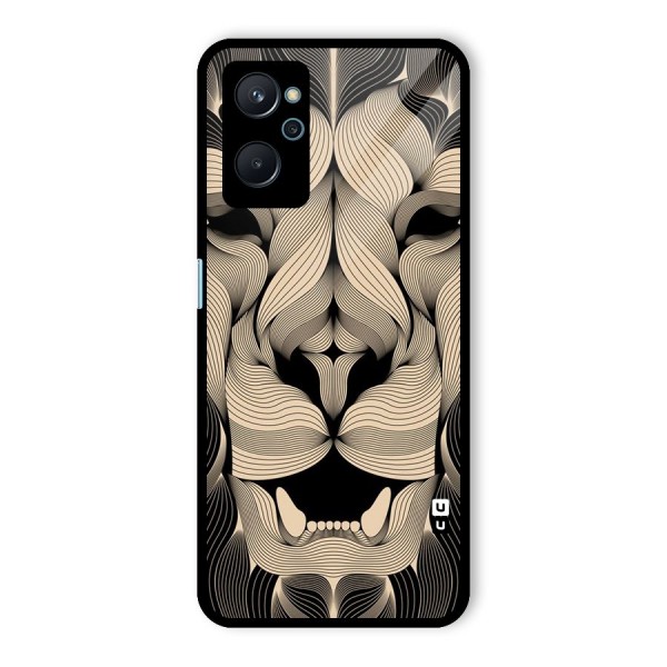 Lion Shape Design Glass Back Case for Realme 9i