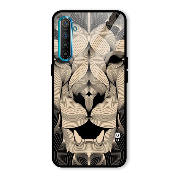 Lion Shape Design Glass Back Case for Realme XT