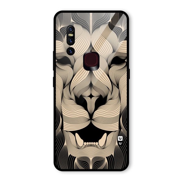 Lion Shape Design Glass Back Case for Vivo V15