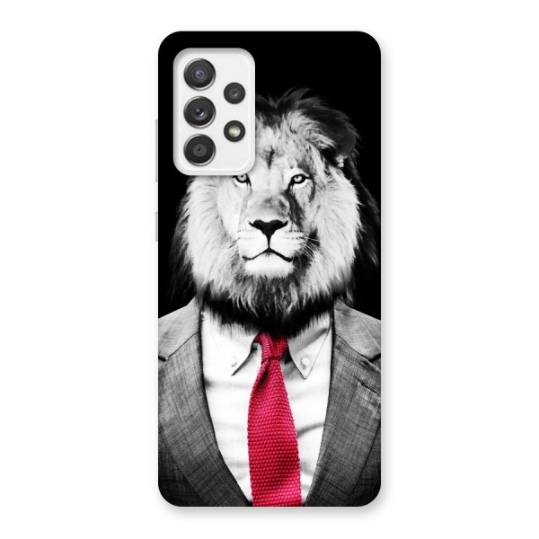 Lion with Red Tie Back Case for Galaxy A52