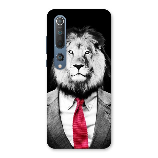 Lion with Red Tie Back Case for Mi 10