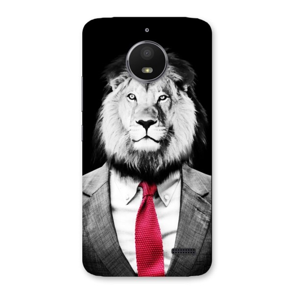 Lion with Red Tie Back Case for Moto E4