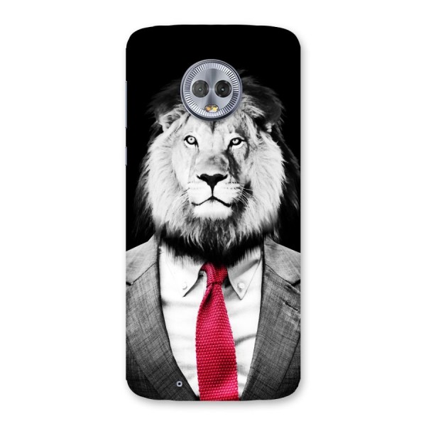 Lion with Red Tie Back Case for Moto G6