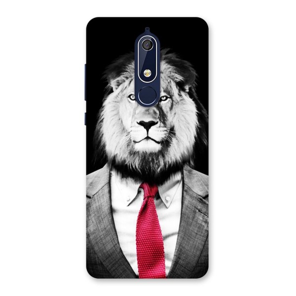 Lion with Red Tie Back Case for Nokia 5.1