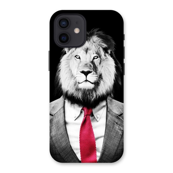 Lion with Red Tie Back Case for iPhone 12