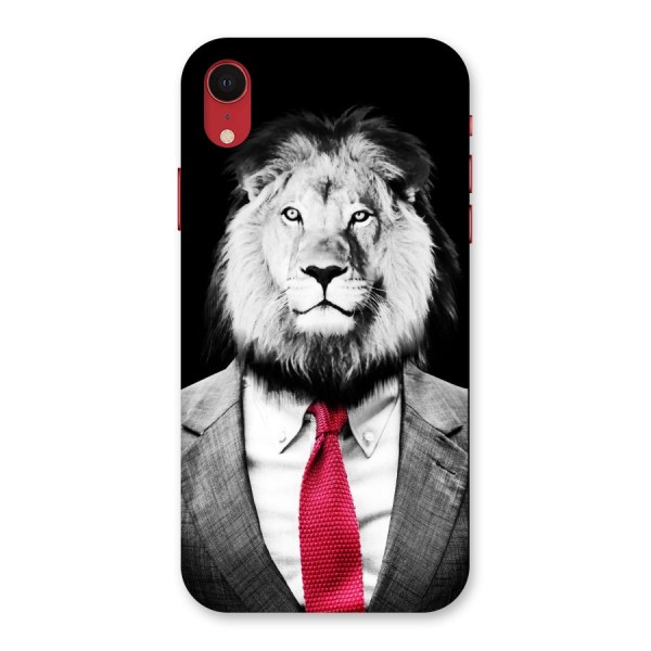 Lion with Red Tie Back Case for iPhone XR