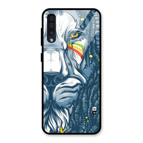 Lionic Face Glass Back Case for Galaxy A50s