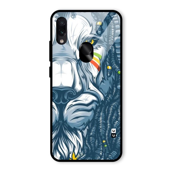 Lionic Face Glass Back Case for Redmi Note 7