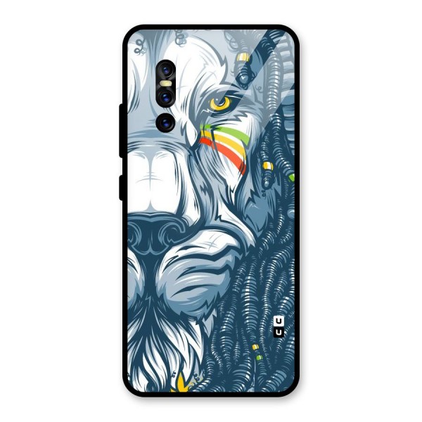 Lionic Face Glass Back Case for Vivo V15 Pro