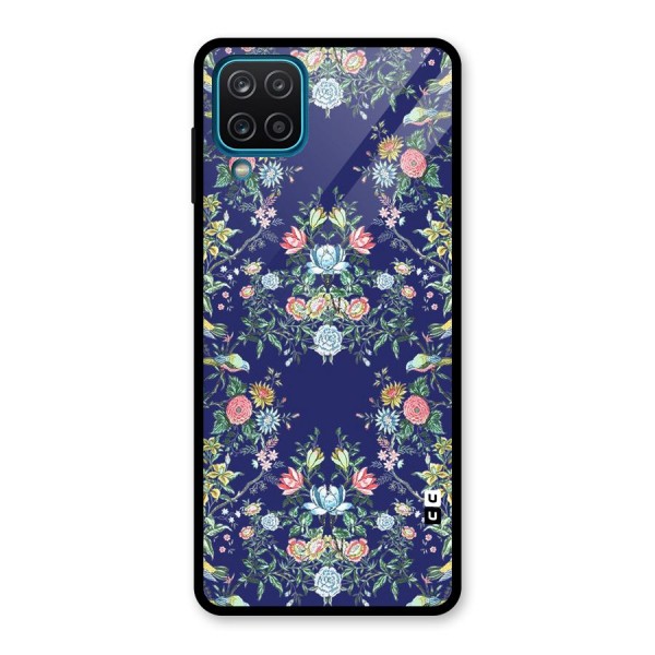 Little Flowers Pattern Glass Back Case for Galaxy A12