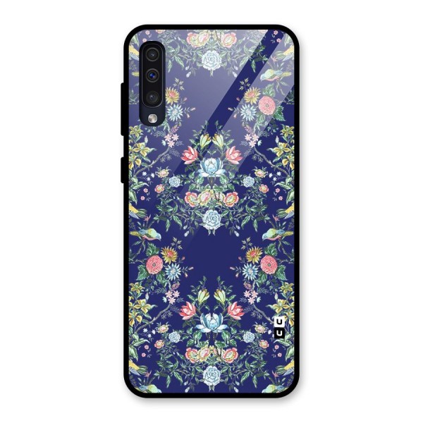 Little Flowers Pattern Glass Back Case for Galaxy A50s