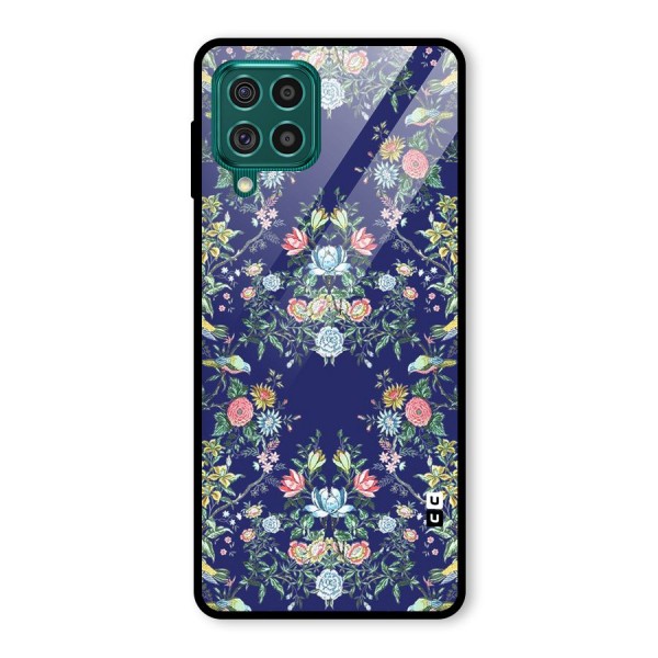 Little Flowers Pattern Glass Back Case for Galaxy F62