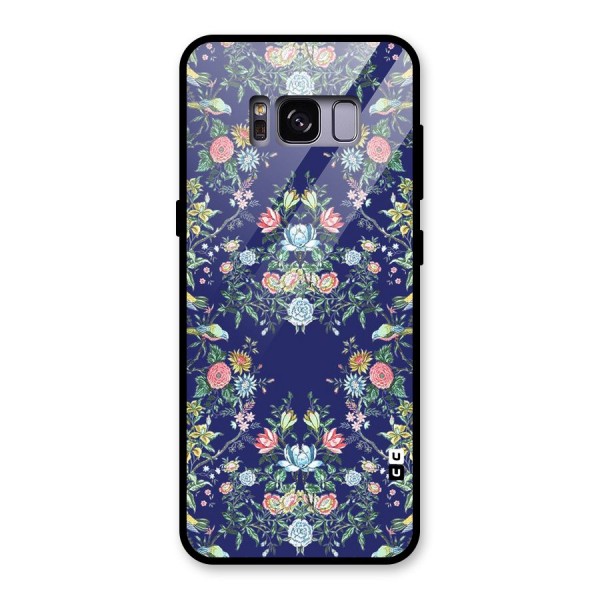 Little Flowers Pattern Glass Back Case for Galaxy S8