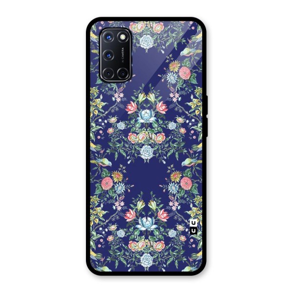 Little Flowers Pattern Glass Back Case for Oppo A52