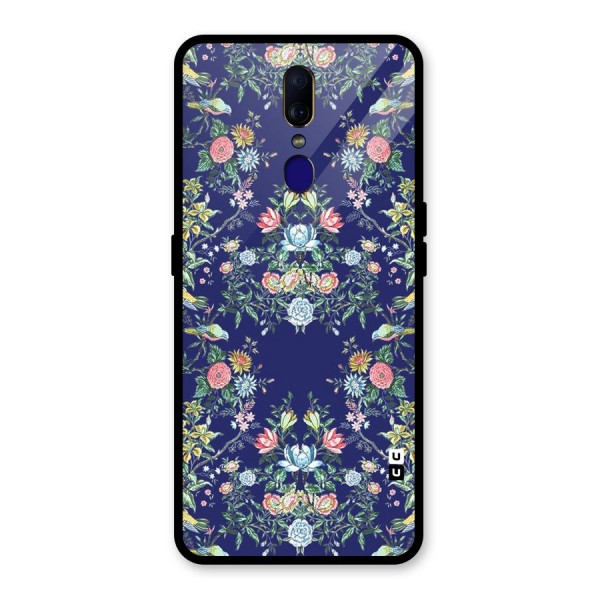 Little Flowers Pattern Glass Back Case for Oppo F11