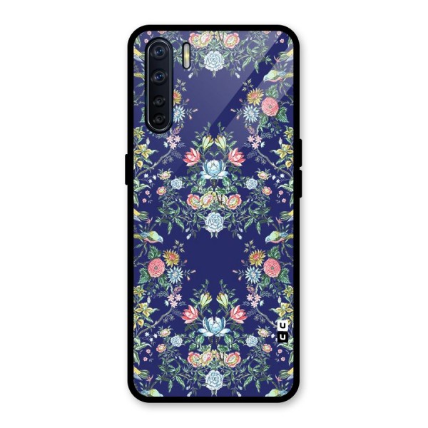 Little Flowers Pattern Glass Back Case for Oppo F15