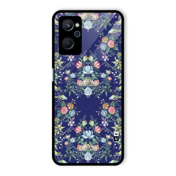 Little Flowers Pattern Glass Back Case for Realme 9i