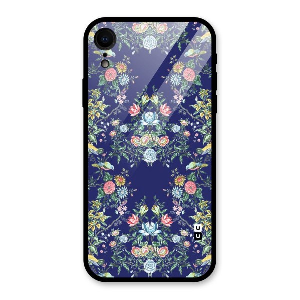 Little Flowers Pattern Glass Back Case for XR