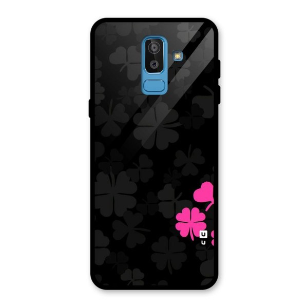 Little Pink Flower Glass Back Case for Galaxy J8