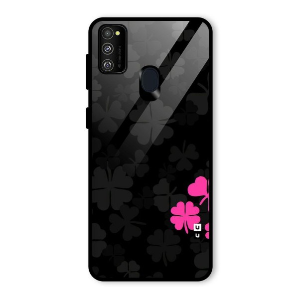 Little Pink Flower Glass Back Case for Galaxy M21