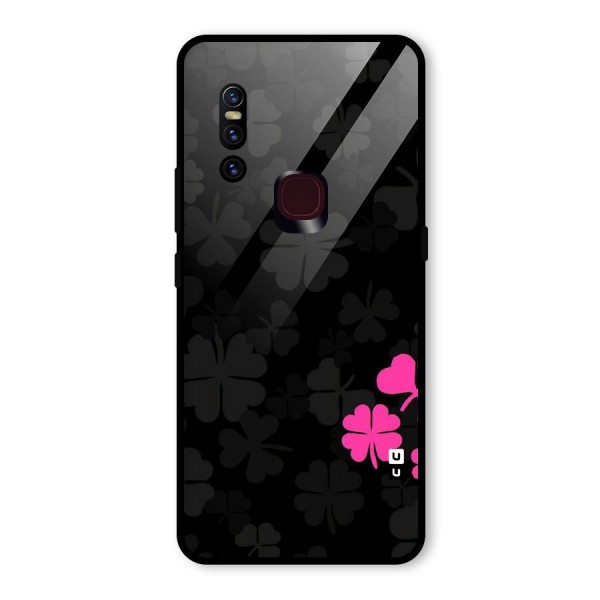 Little Pink Flower Glass Back Case for Vivo V15