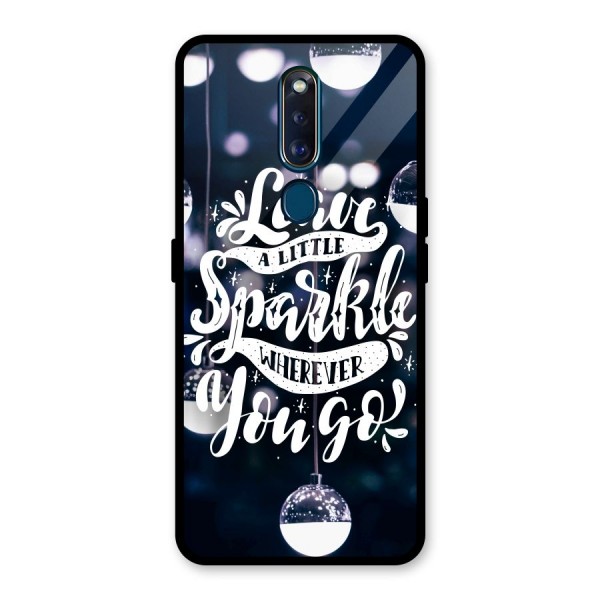 Little Spark Glass Back Case for Oppo F11 Pro