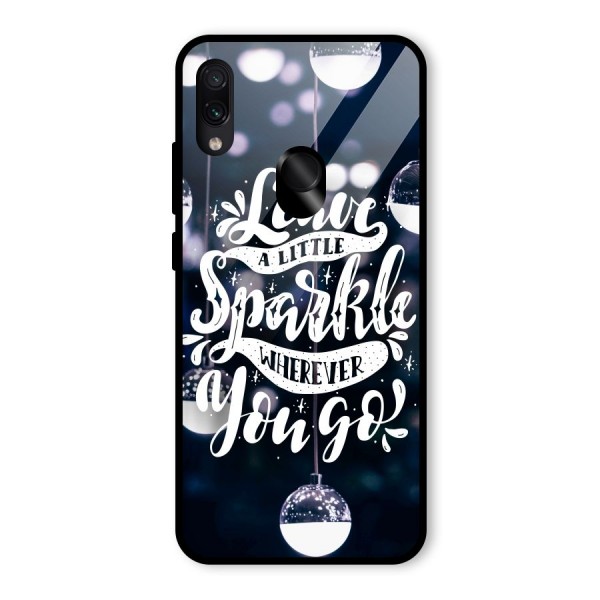 Little Spark Glass Back Case for Redmi Note 7