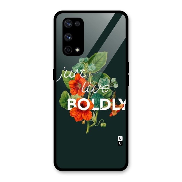 Live Boldly Glass Back Case for Realme X7 Pro