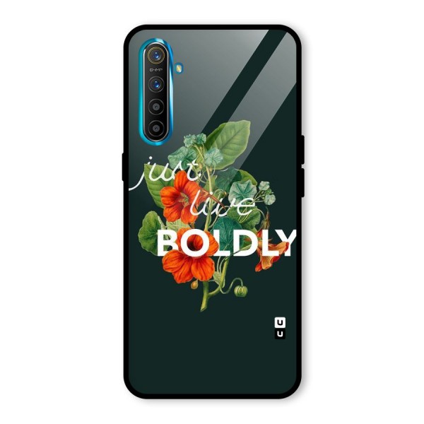 Live Boldly Glass Back Case for Realme XT