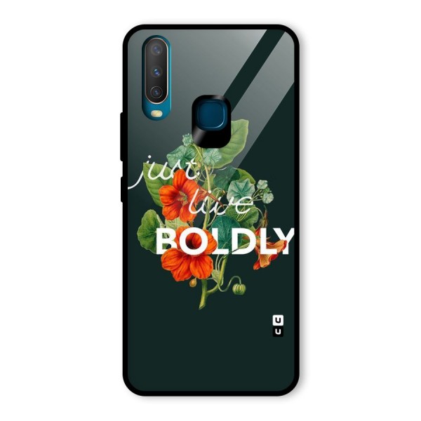 Live Boldly Glass Back Case for Vivo Y12