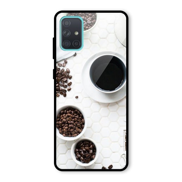 Live Coffee Glass Back Case for Galaxy A71