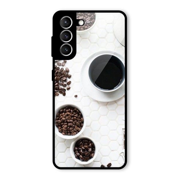 Live Coffee Glass Back Case for Galaxy S21 5G