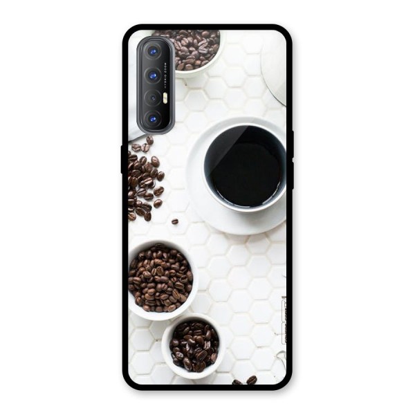 Live Coffee Glass Back Case for Oppo Reno3 Pro