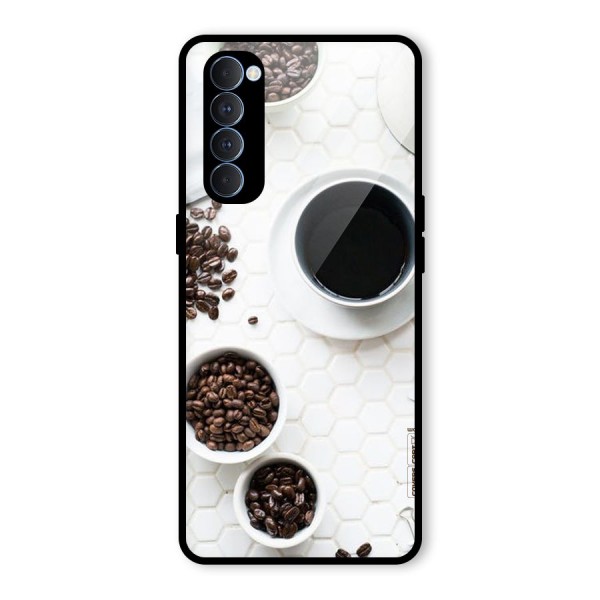 Live Coffee Glass Back Case for Oppo Reno4 Pro