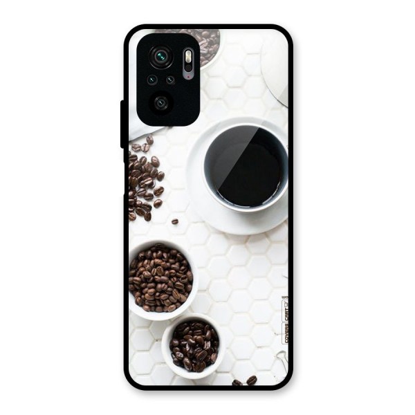 Live Coffee Glass Back Case for Redmi Note 10