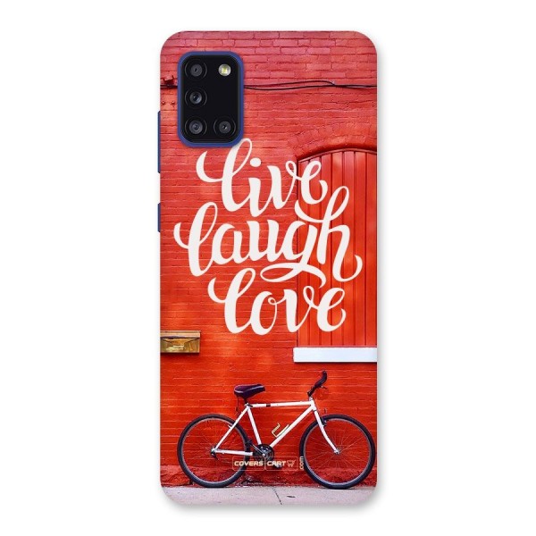 Live Laugh Love Back Case for Galaxy A31