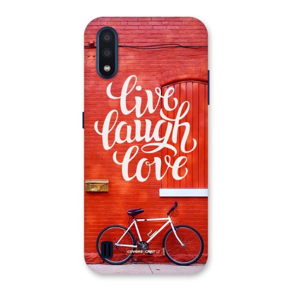 Live Laugh Love Back Case for Galaxy M01