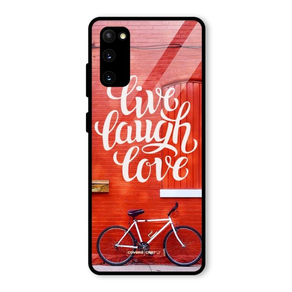 Live Laugh Love Glass Back Case for Galaxy S20 FE 5G