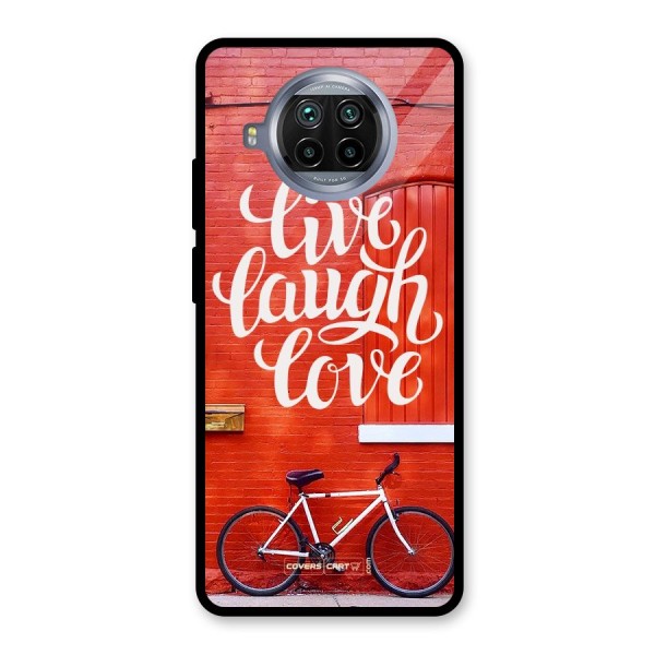 Live Laugh Love Glass Back Case for Mi 10i