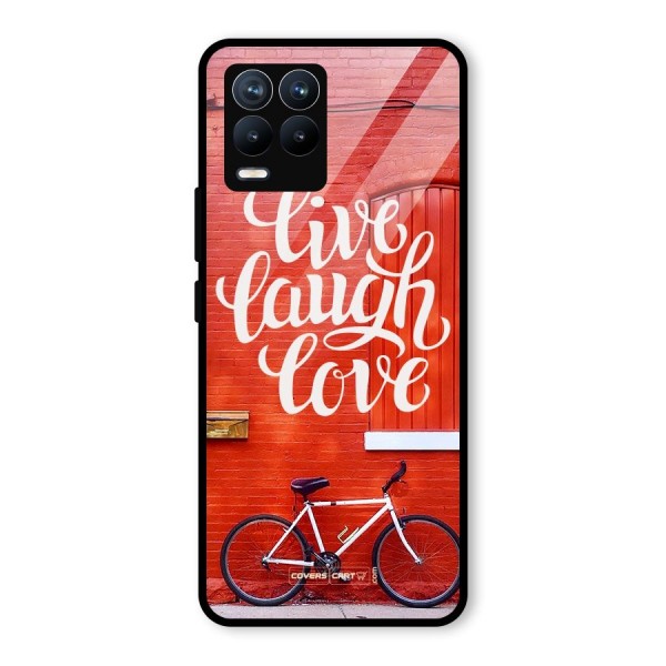 Live Laugh Love Glass Back Case for Realme 8