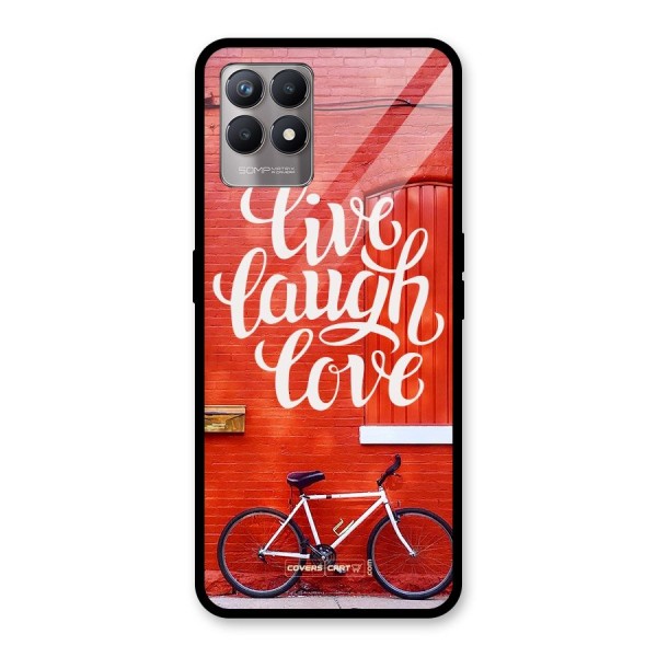 Live Laugh Love Glass Back Case for Realme 8i