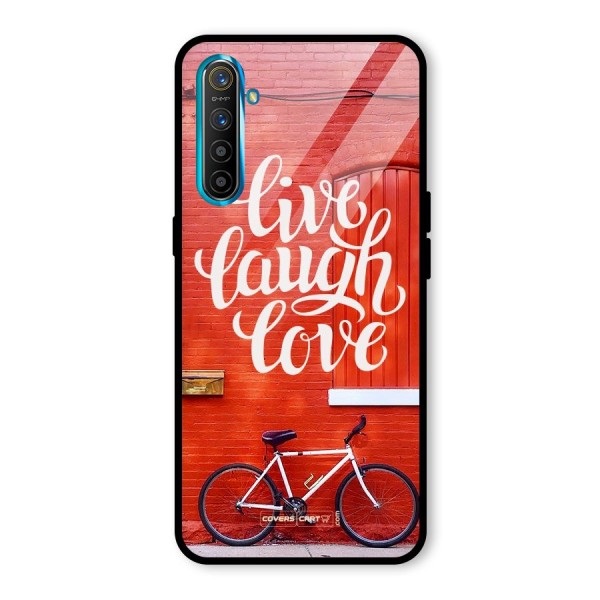 Live Laugh Love Glass Back Case for Realme XT