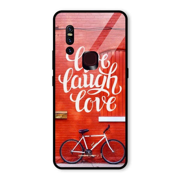 Live Laugh Love Glass Back Case for Vivo V15