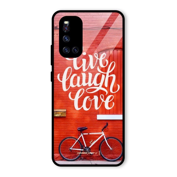 Live Laugh Love Glass Back Case for Vivo V19