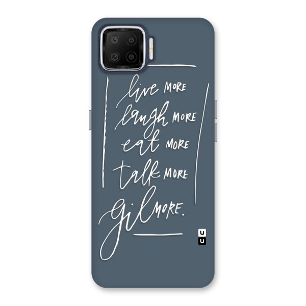 Live Laugh More Back Case for Oppo F17